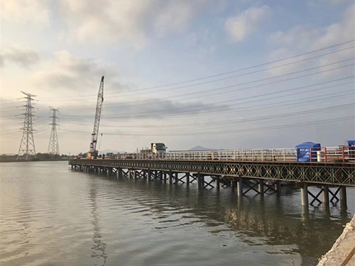 廣東汕頭廣水二局500米貝雷鋼橋 廣東汕頭廣水二局500米貝雷鋼橋