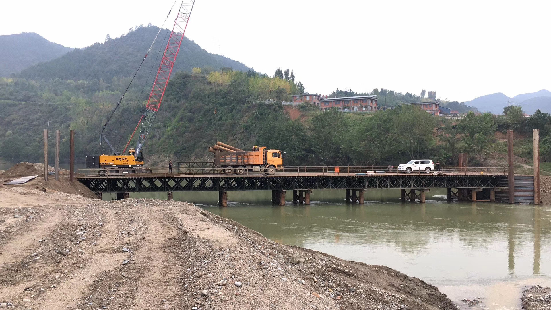 陜西省西鄉縣51米一號貝雷鋼橋 陜西省西鄉縣51米一號貝雷鋼橋